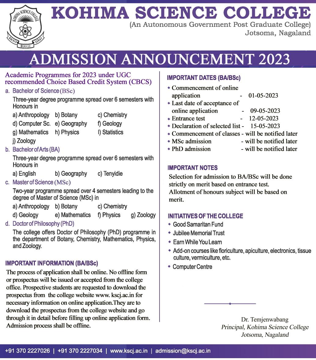 2023 Admission Announcement – Admissions